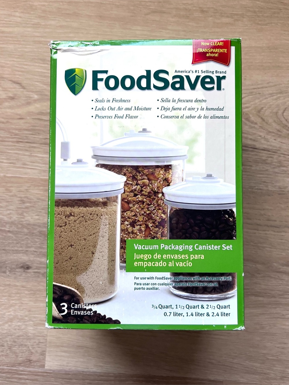 FoodSaver Vacuum Packaging Storage Canister Set of 3